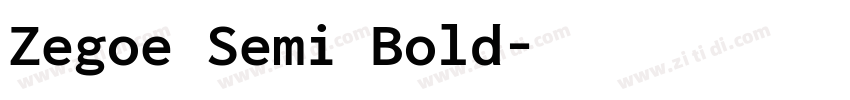 Zegoe Semi Bold字体转换